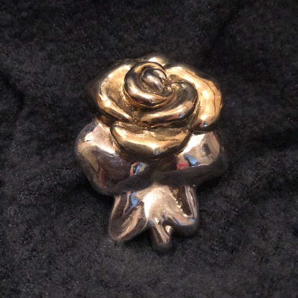 Sterling silver & gold plated earrings clip-on 925 silver mark like-new vintage - Picture 3 of 12